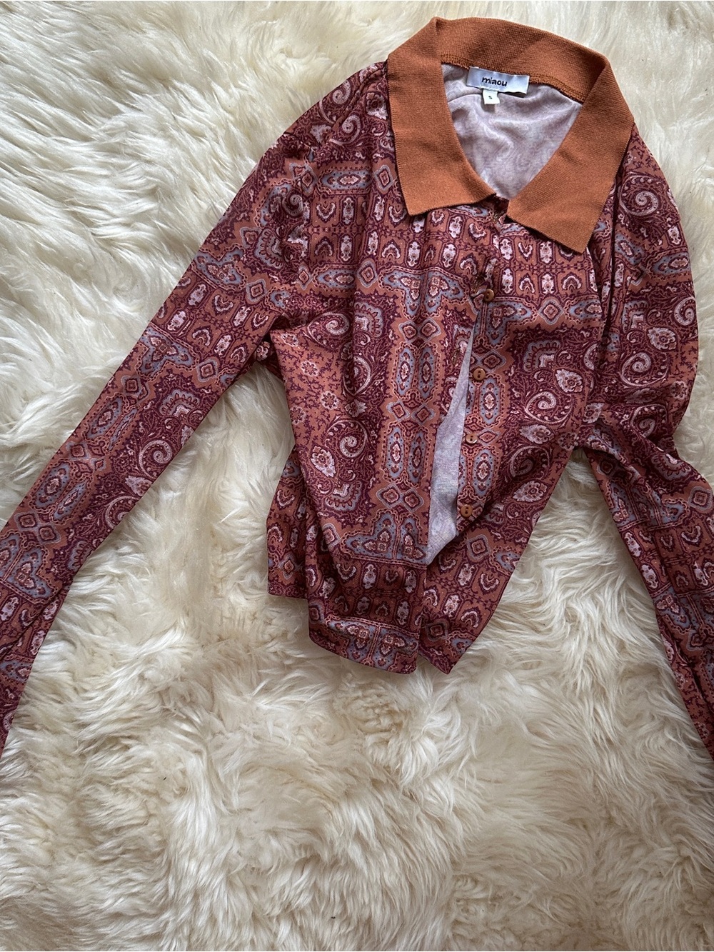 Miaou Paisley Long-Sleeve Top
